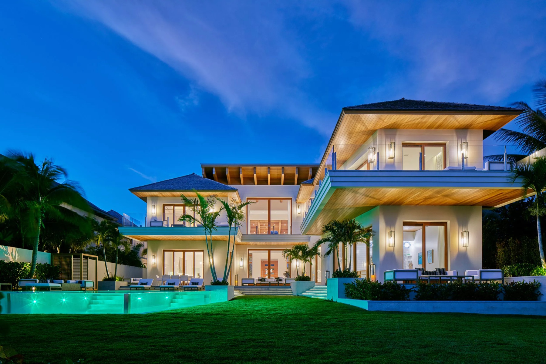 Albany villa with a pool and outdoor living spaces