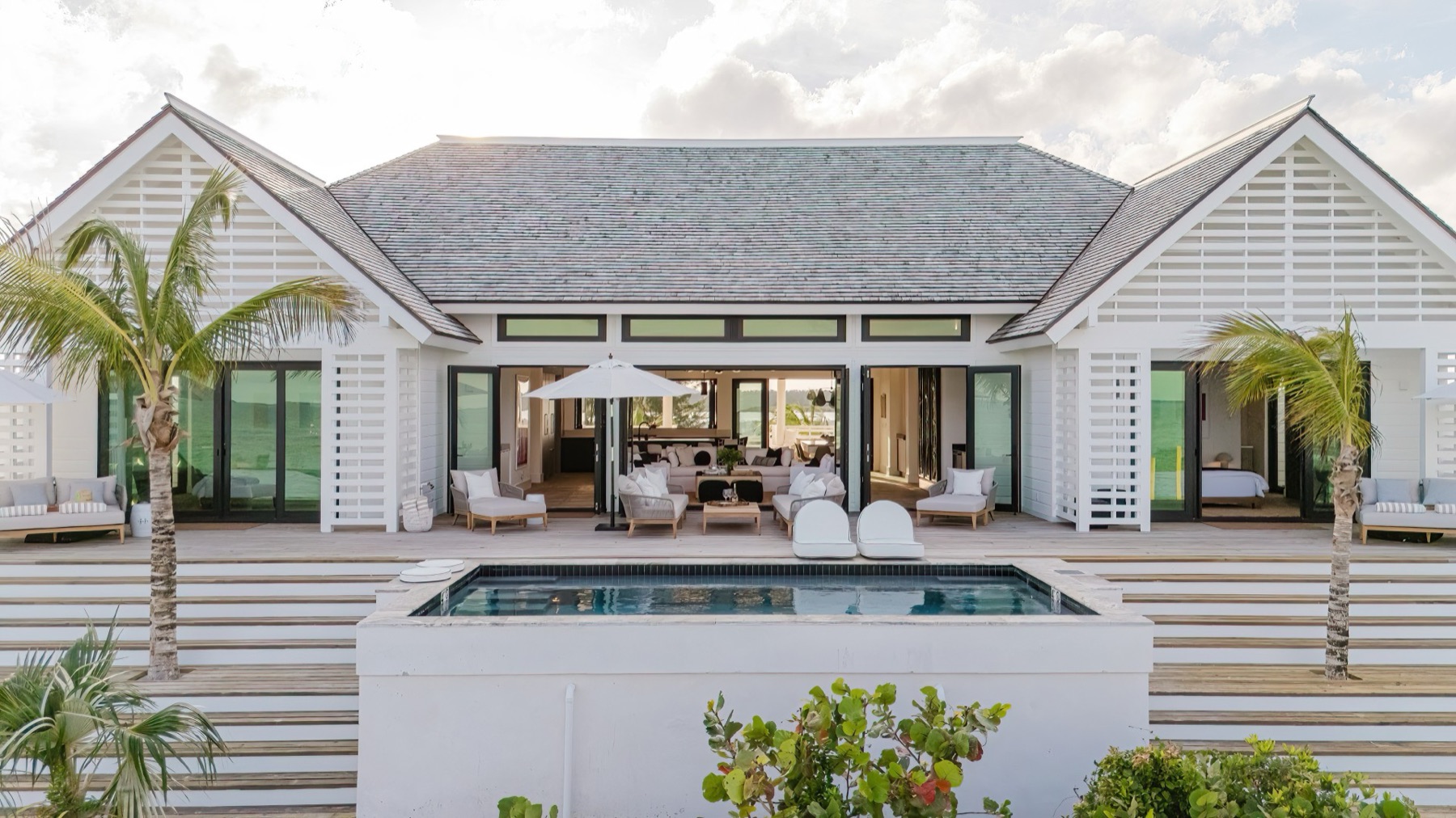 Villa and tropical landscape at Kamalame Cay