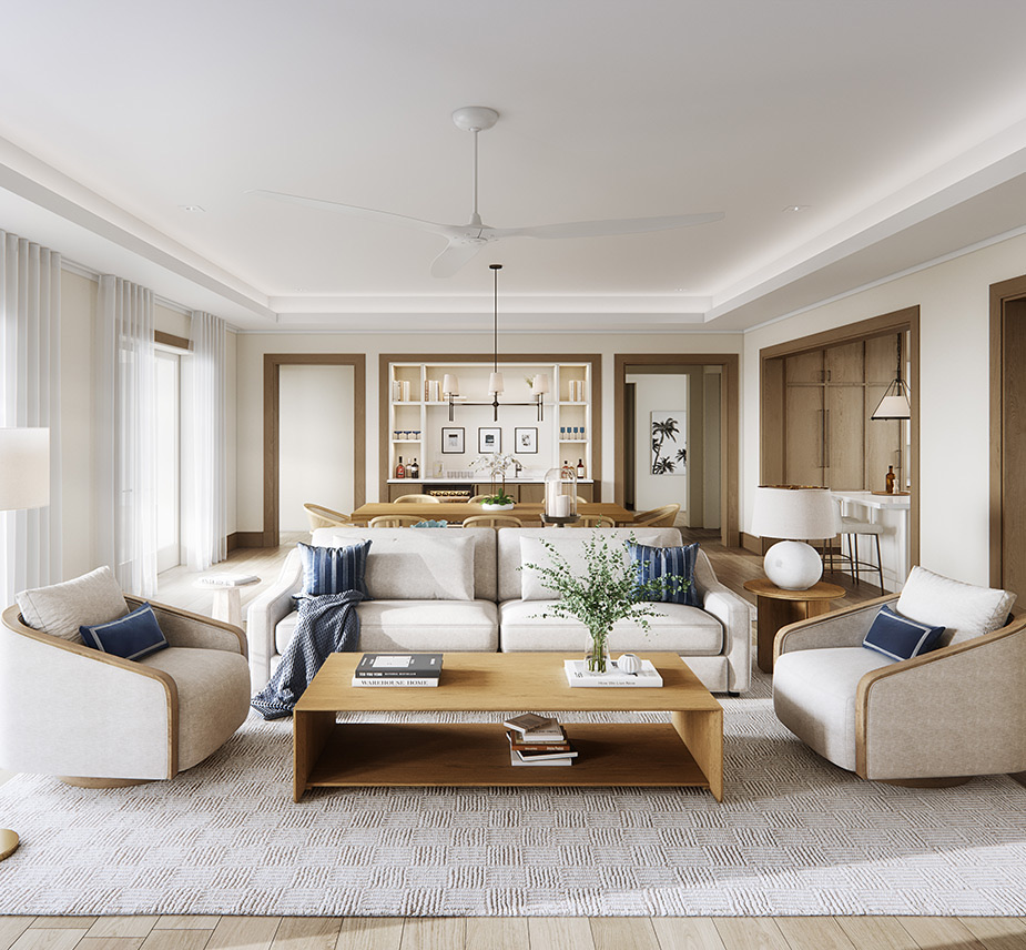 Mahogany Hill living room design concept