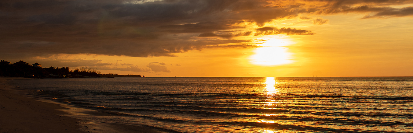 Sunset along the Old Fort Bay shoreline